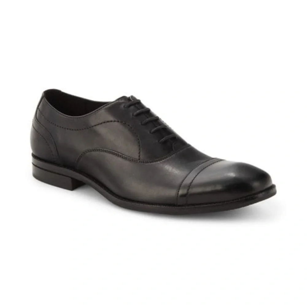 Cole‎ Haan Sawyer Oxford Cap Toe Black Dress Shoes Men's Size 12M Style C35106